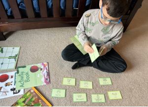 Child practicing a new language