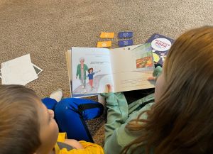 Children reading together