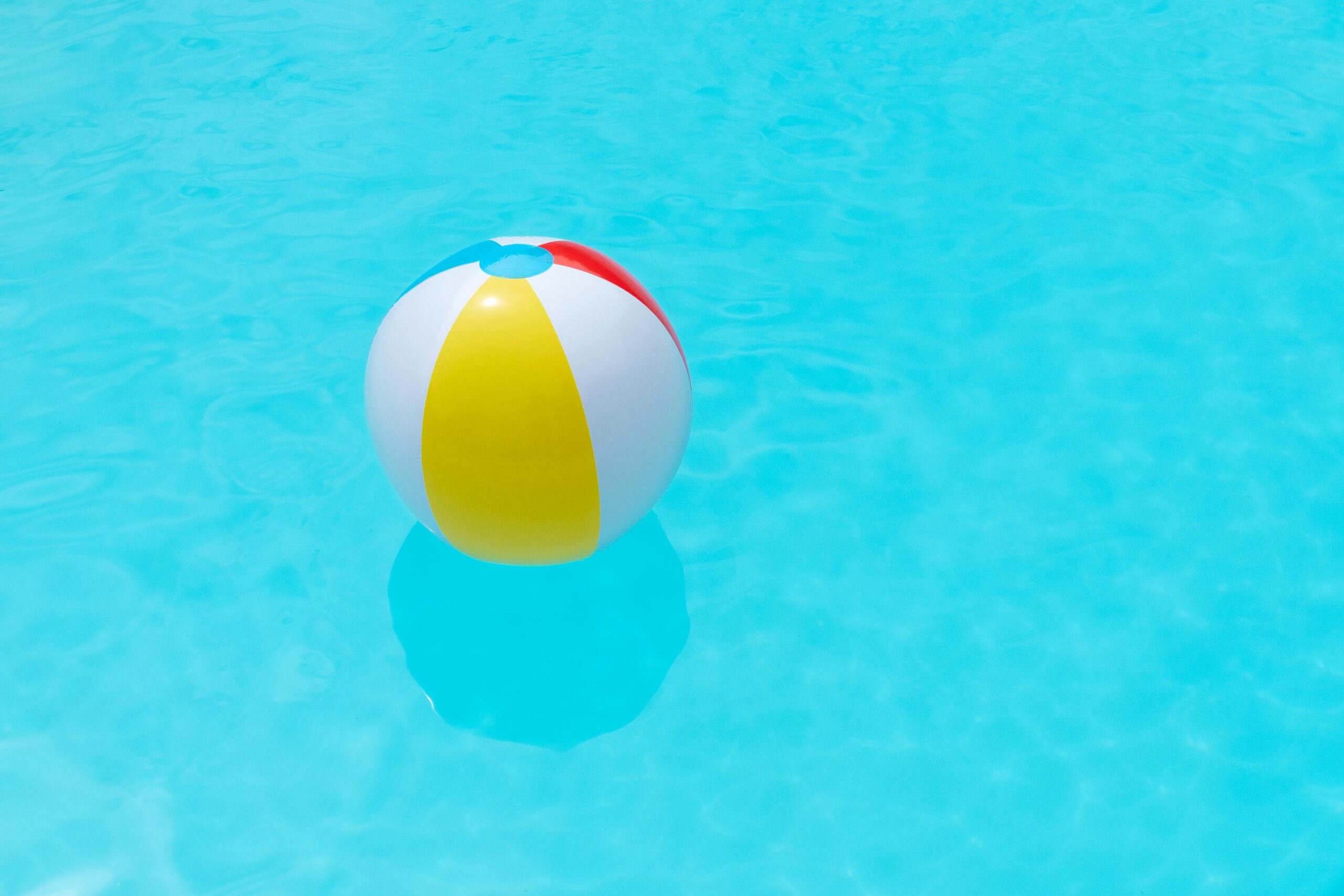 a beach ball in water