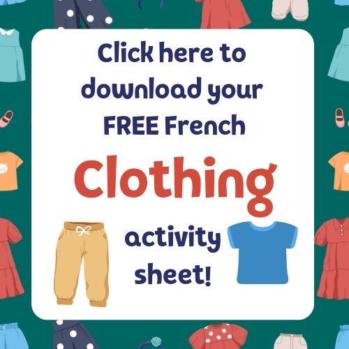 free French activity sheet