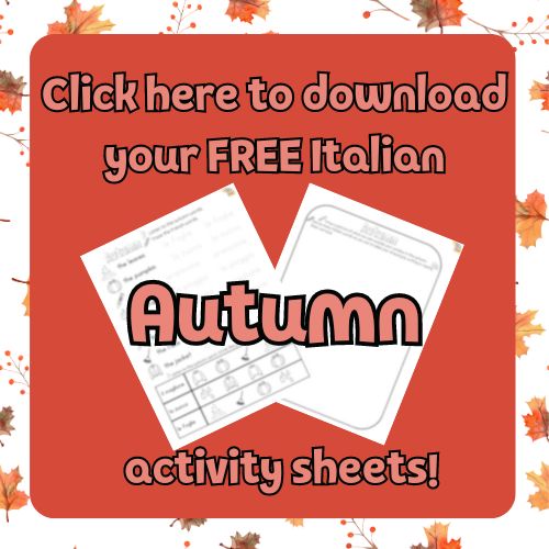 fall italian activity sheet