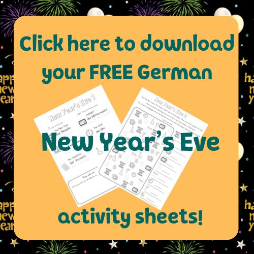 new year's eve German activity sheets picture